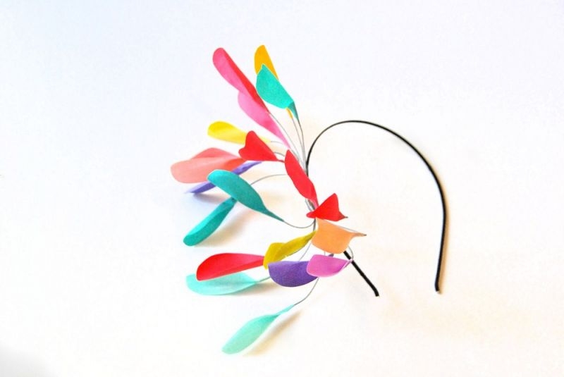 Diadema Plumas Arcoiris